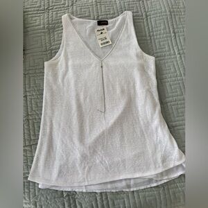Crosby White V-Neck Tank Top